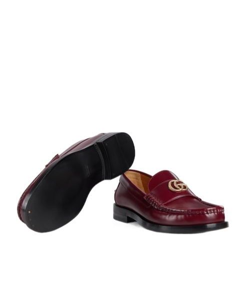 Gucci Double G Loafer Shoes In Red