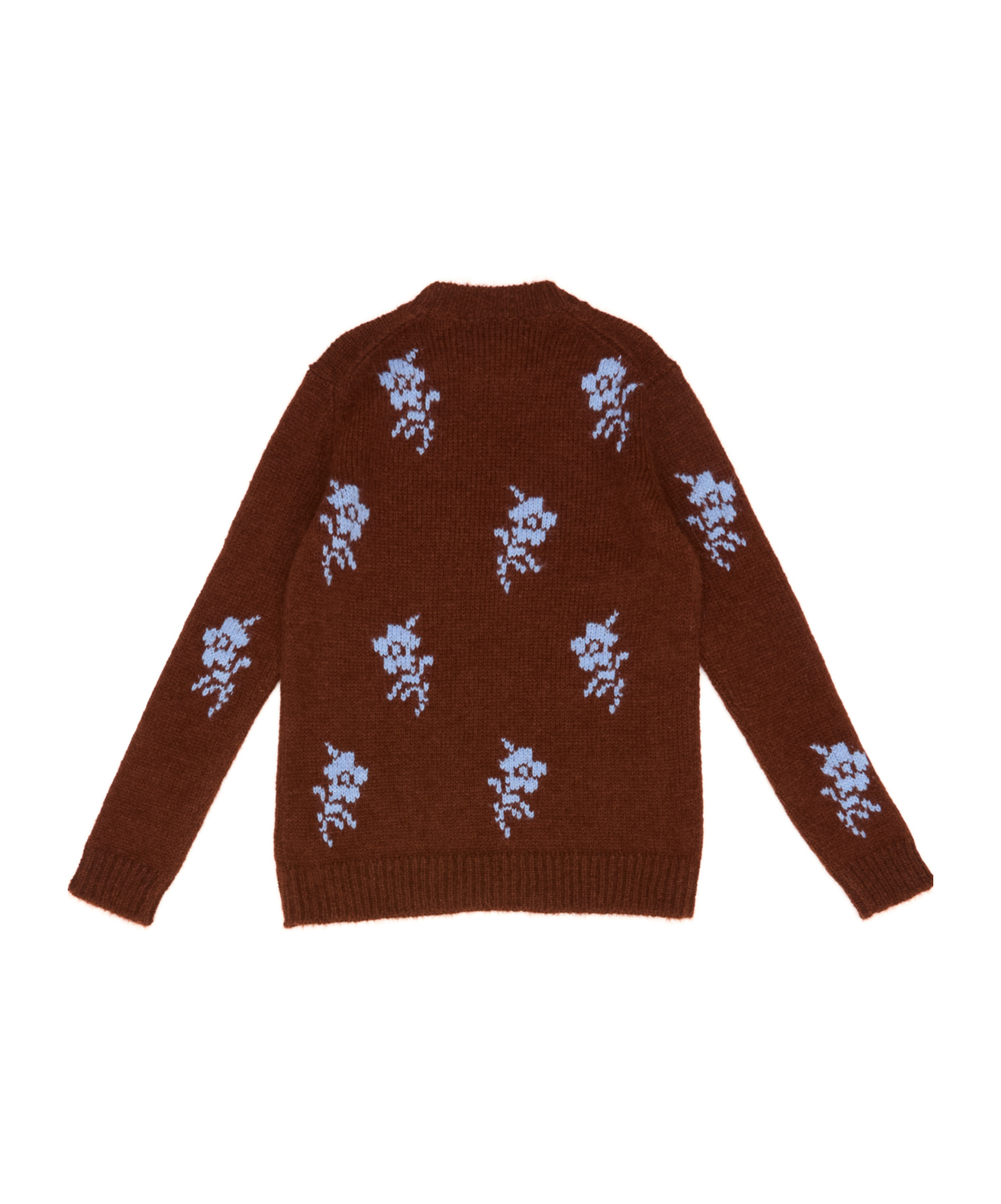 Jil Sander Embroidered Alpaca Blend Sweater In Brown