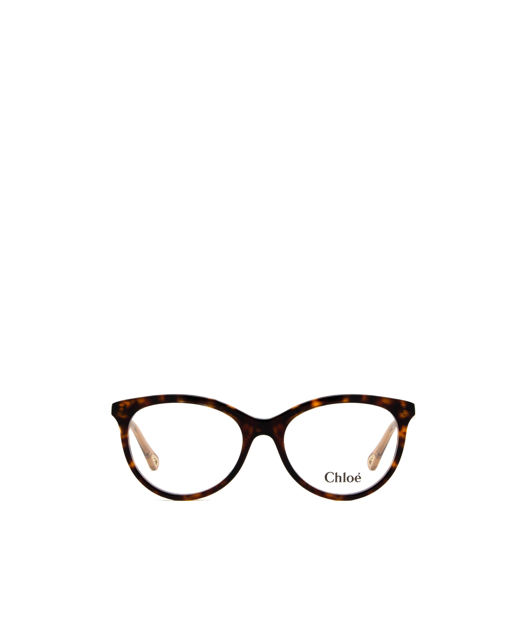Chloé Tortoiseshell-effect Oval-frame Glasses In White