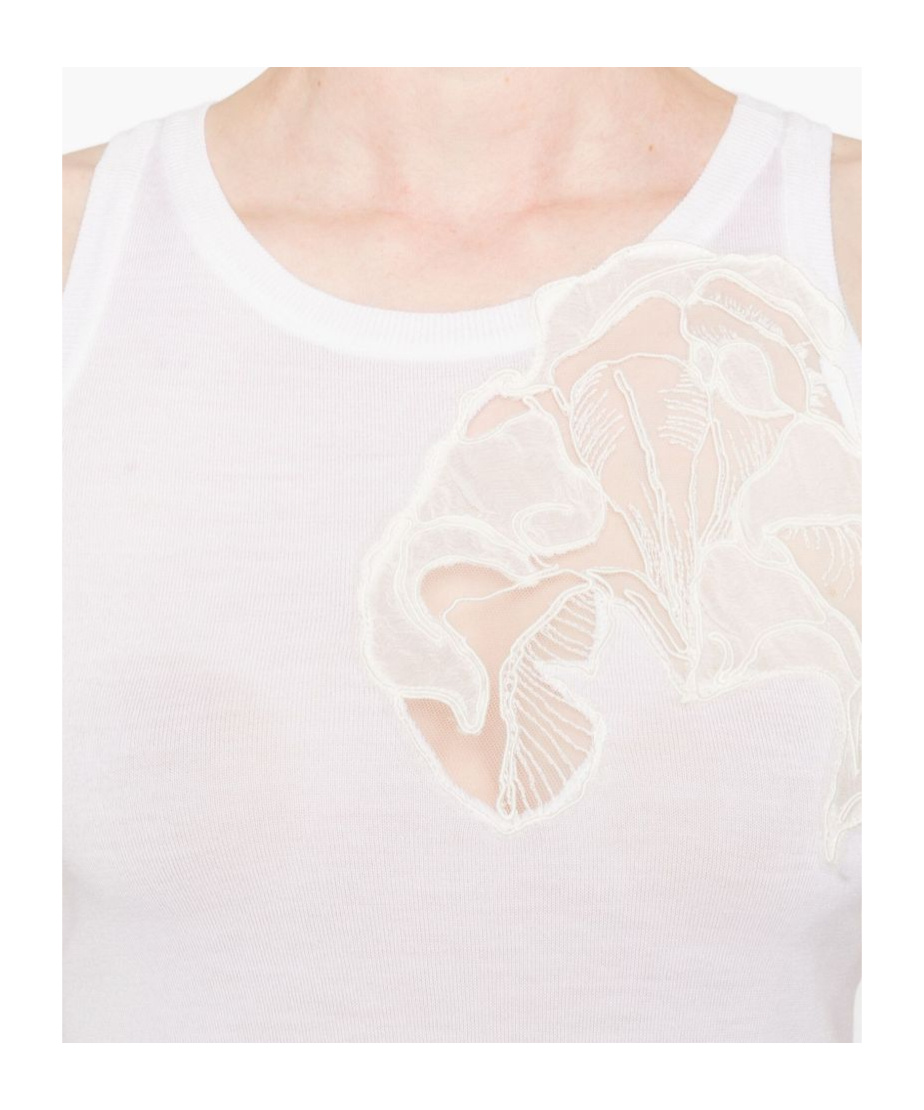Ermanno Scervino Crew Neck Vest In White