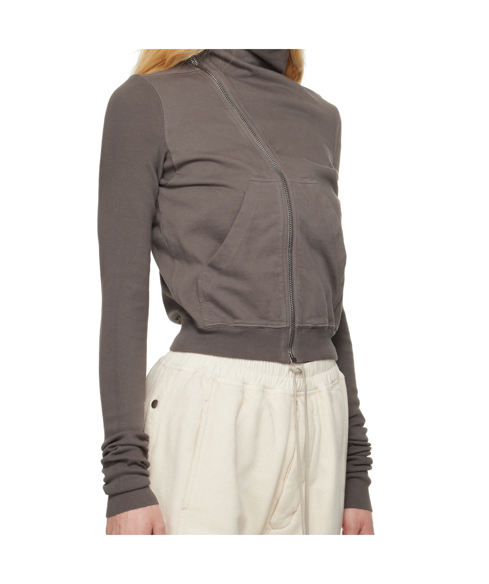 Rick Owens Drkshdw Gray Hollywood Mountain Sweatshirt In Multicolor