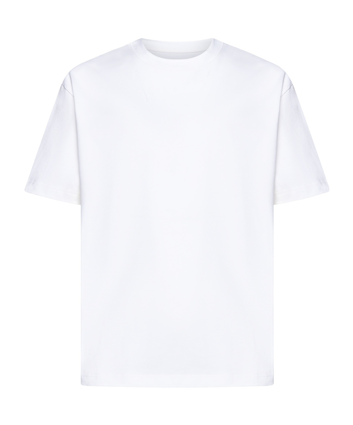 Studio Nicholson Jersey - Branded Easy Fit Ss T-shirt White Relaxed Fit T-shirt - Piu In White
