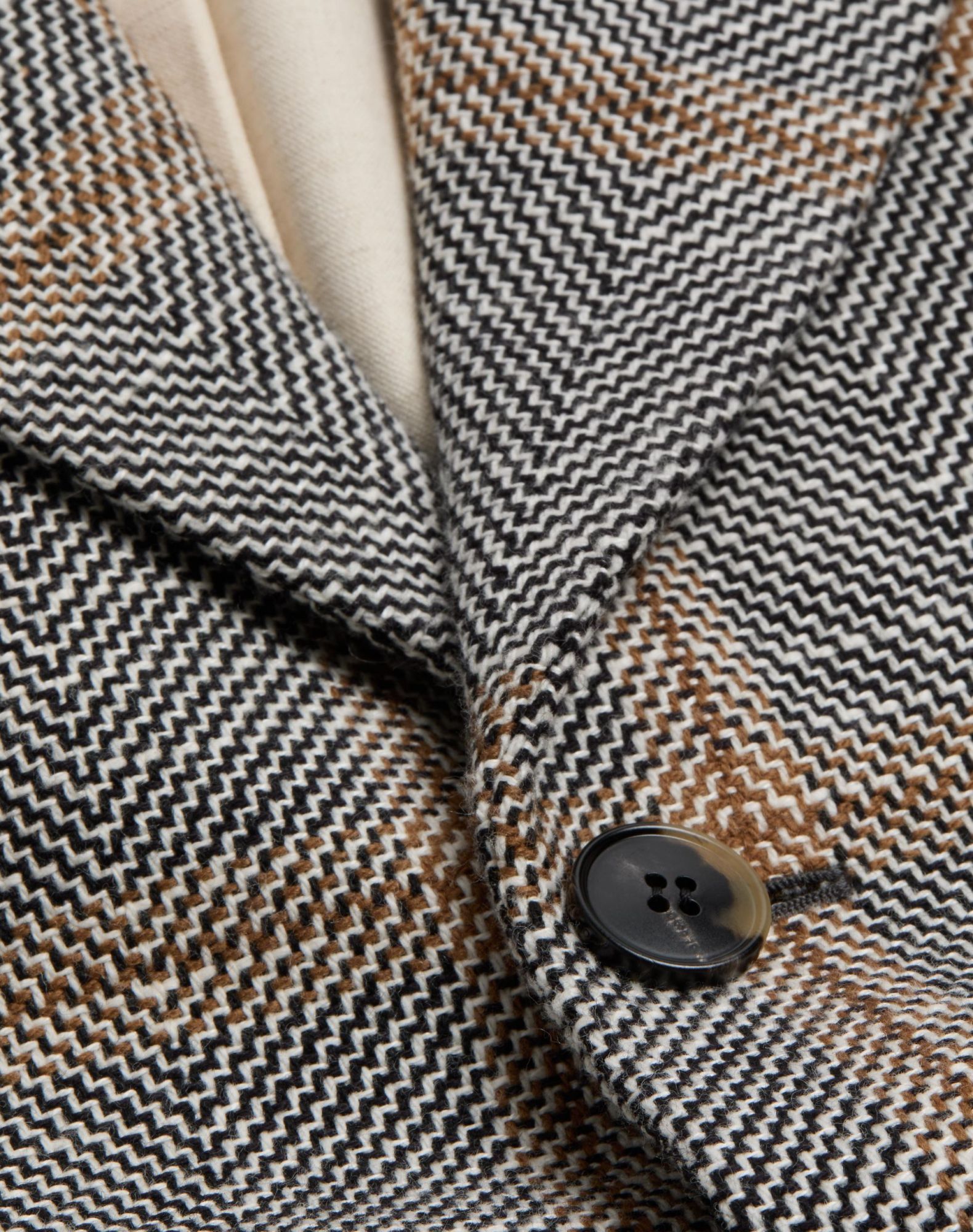 Valentino Single-breasted Wool Blend Jacket With Check Pattern In Grey