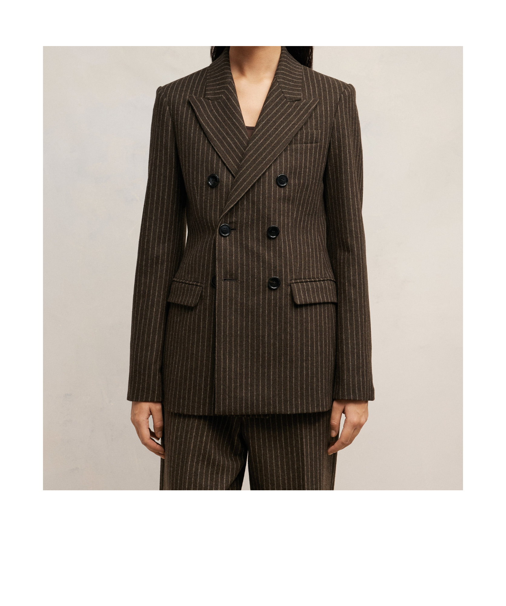 Ami Alexandre Mattiussi Wool Double-breasted Blazer In Black