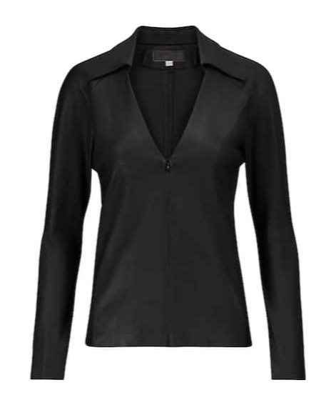 Stouls Pepper Leather Top In Black