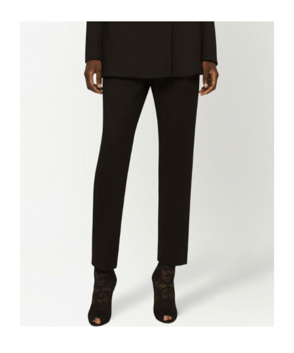 Dolce & Gabbana Women Stretch Wool And Silk Trousers In Black