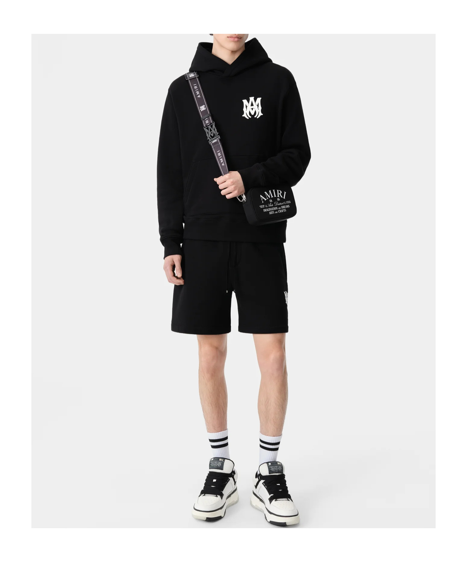 Amiri Logo Nylon Swim Shorts In Black