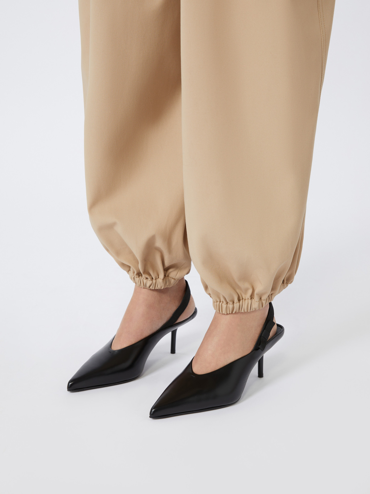 Max Mara Leather Slingback Mules With Bow In Black