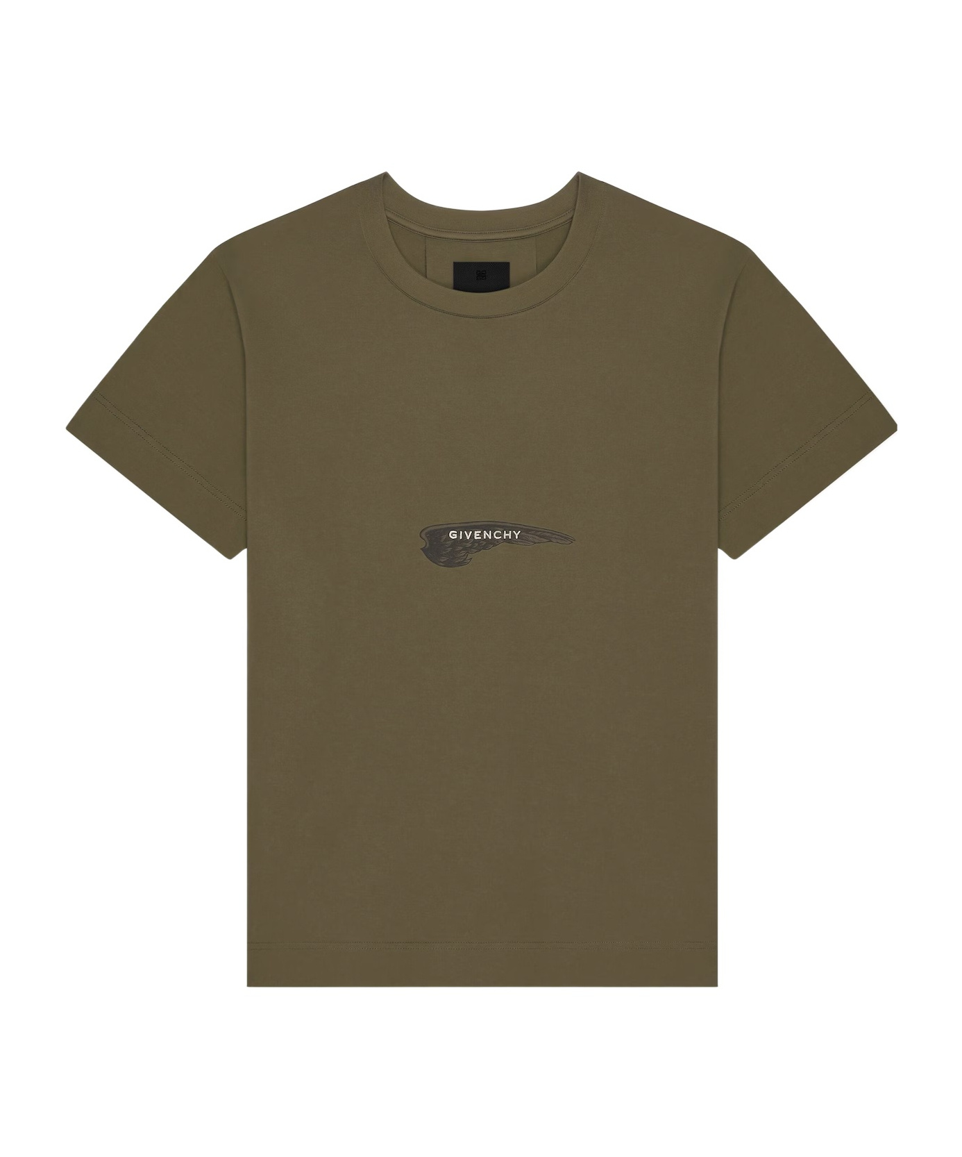 Givenchy Wings-print Crewneck T-shirt In Green