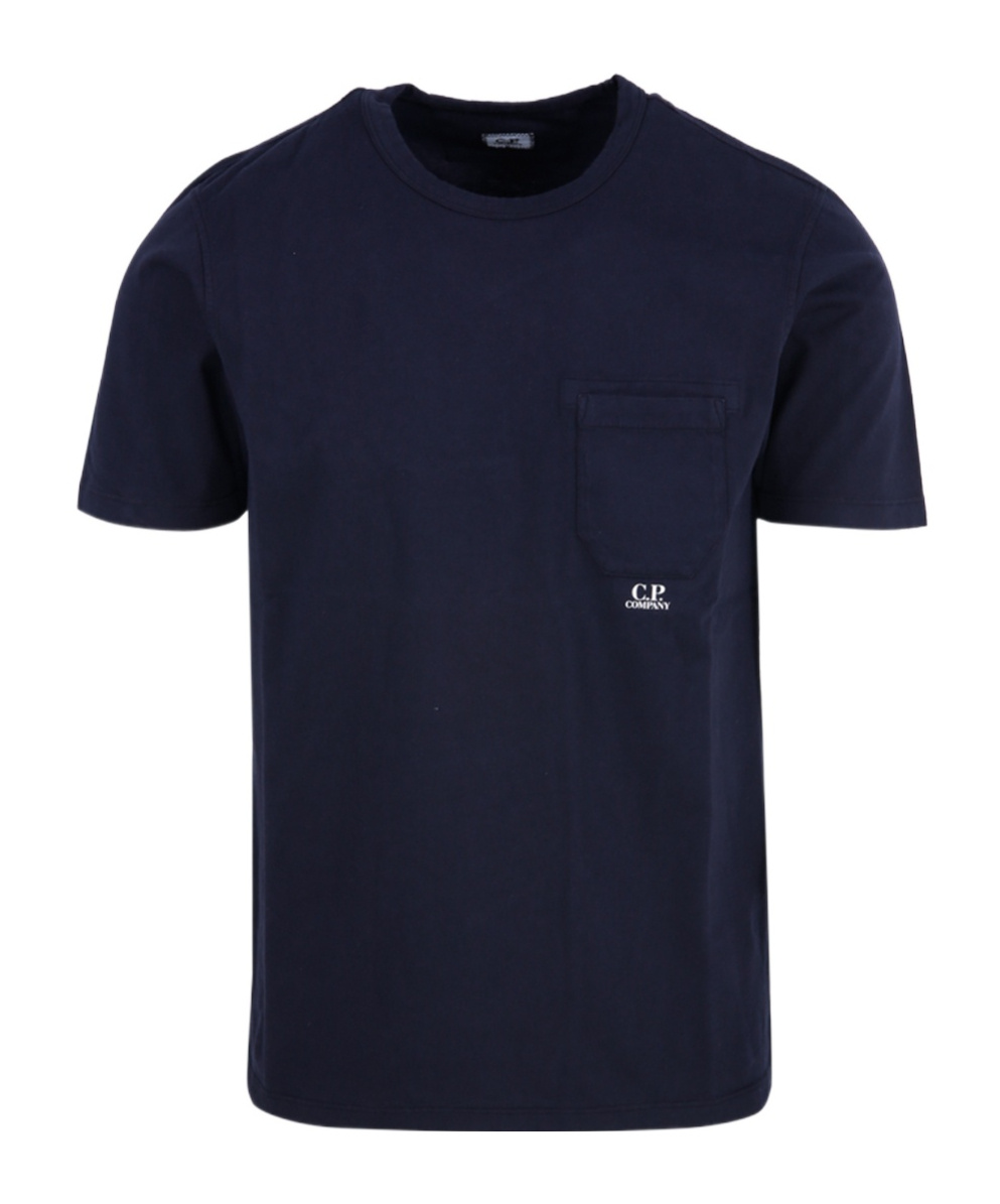 C.p. Company Logo-print Cotton T-shirt In Blue