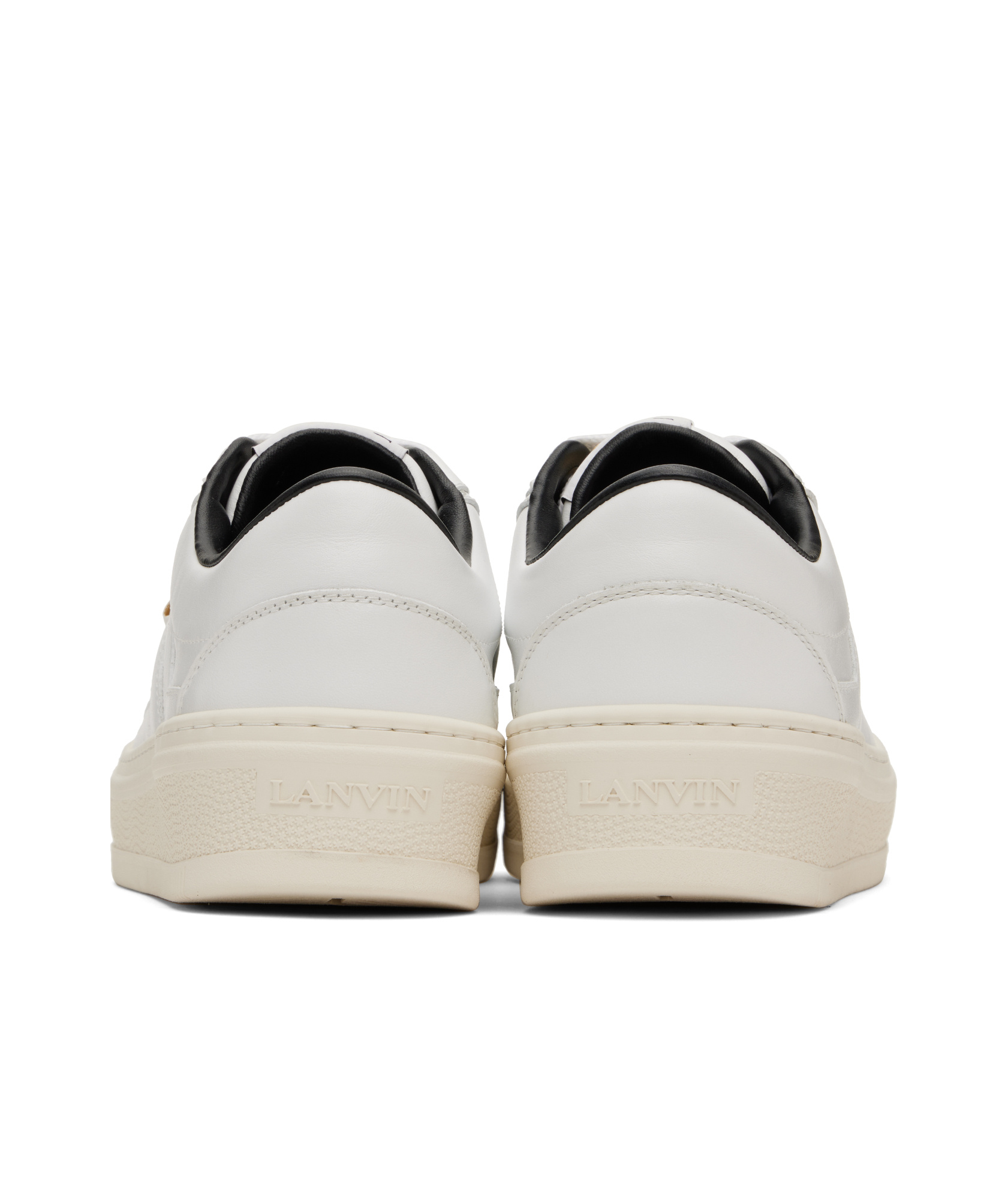 Lanvin Lace-up Low-top Sneakers In White