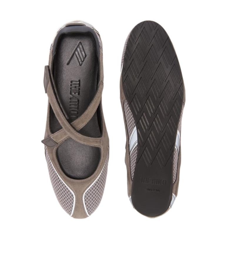 Attico Floor 01 Suede And Mesh Ballet Flats