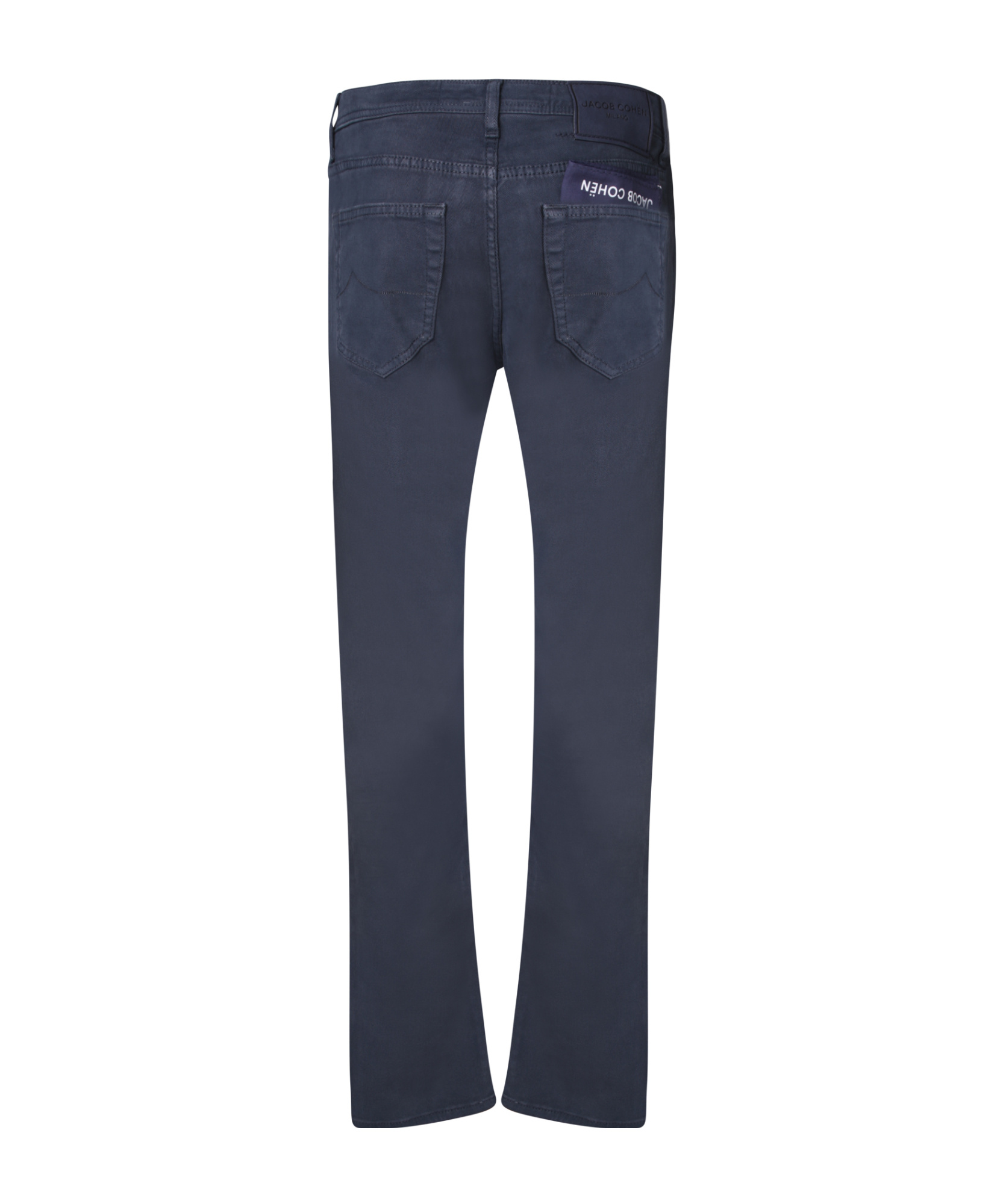 Jacob Cohen Logo Patch Straight-leg Trousers In Blue