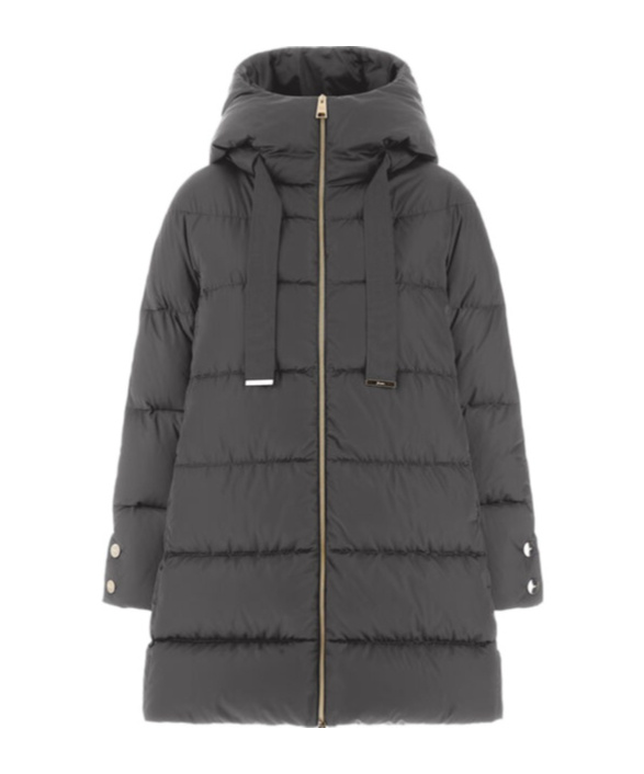 Herno A-shape Jacket In Satin In Black