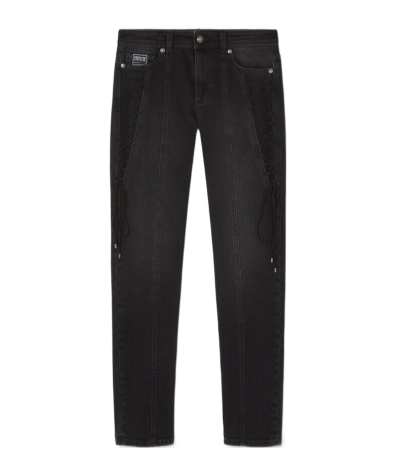 Versace Jeans Belt-loop Jeans In Black