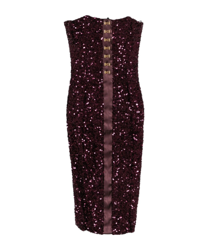 Elisabetta Franchi Sequin-embellished Midi Dress In Black