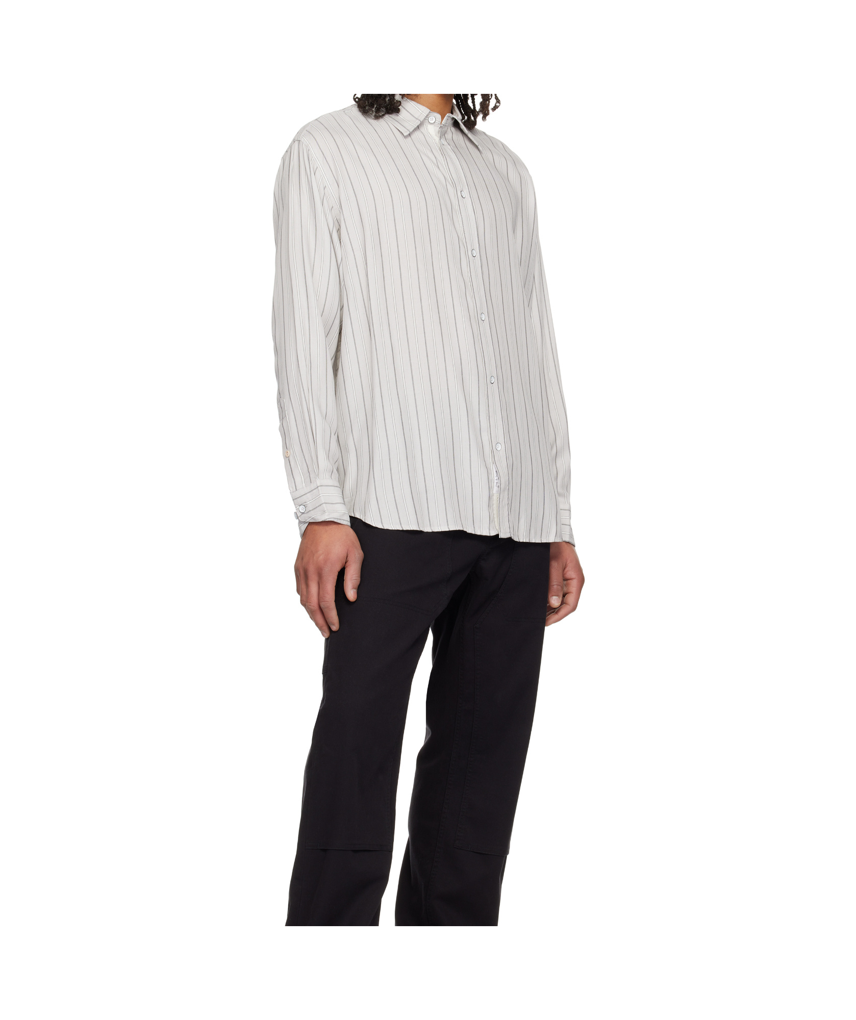 Rag & Bone Off-white Matthew Striped Shirt In White