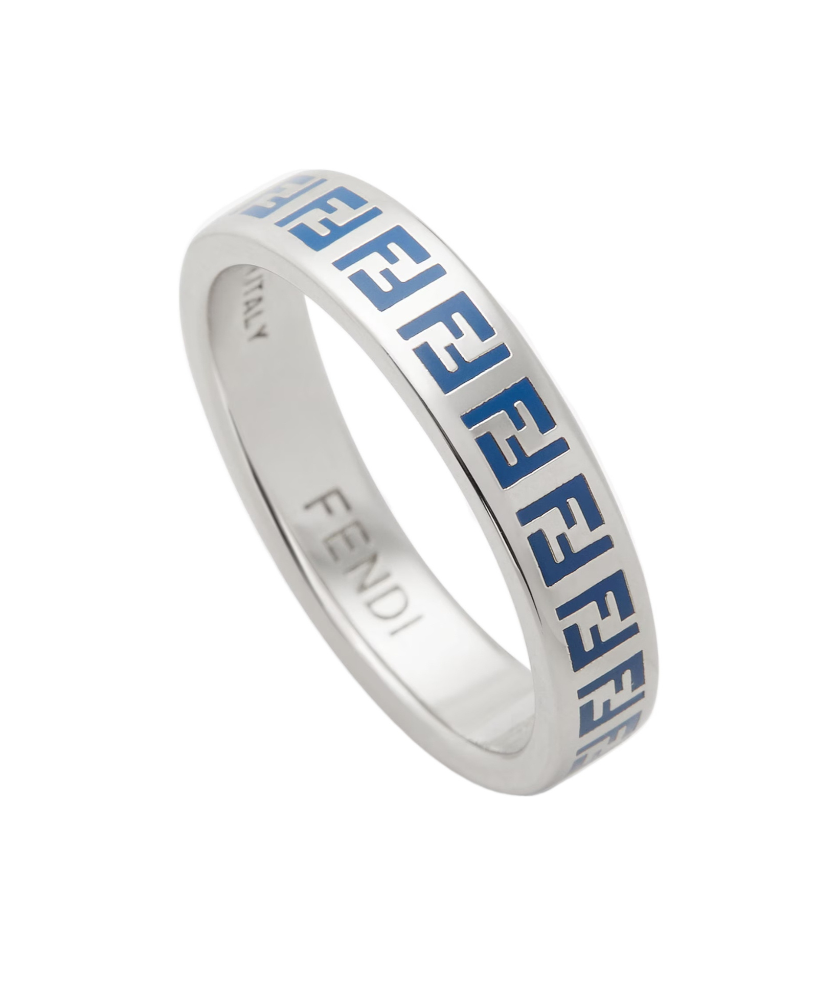 Fendi Ff Ring In Silver