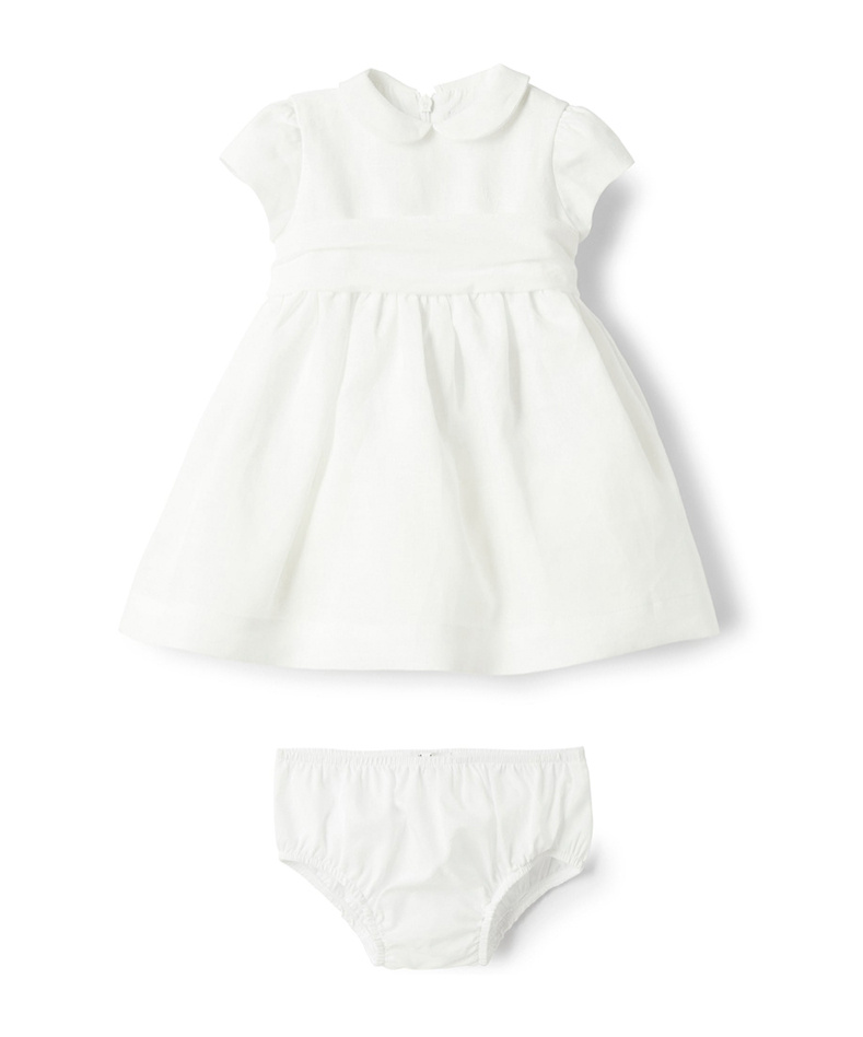 Il Gufo Waist Belt Dress In White
