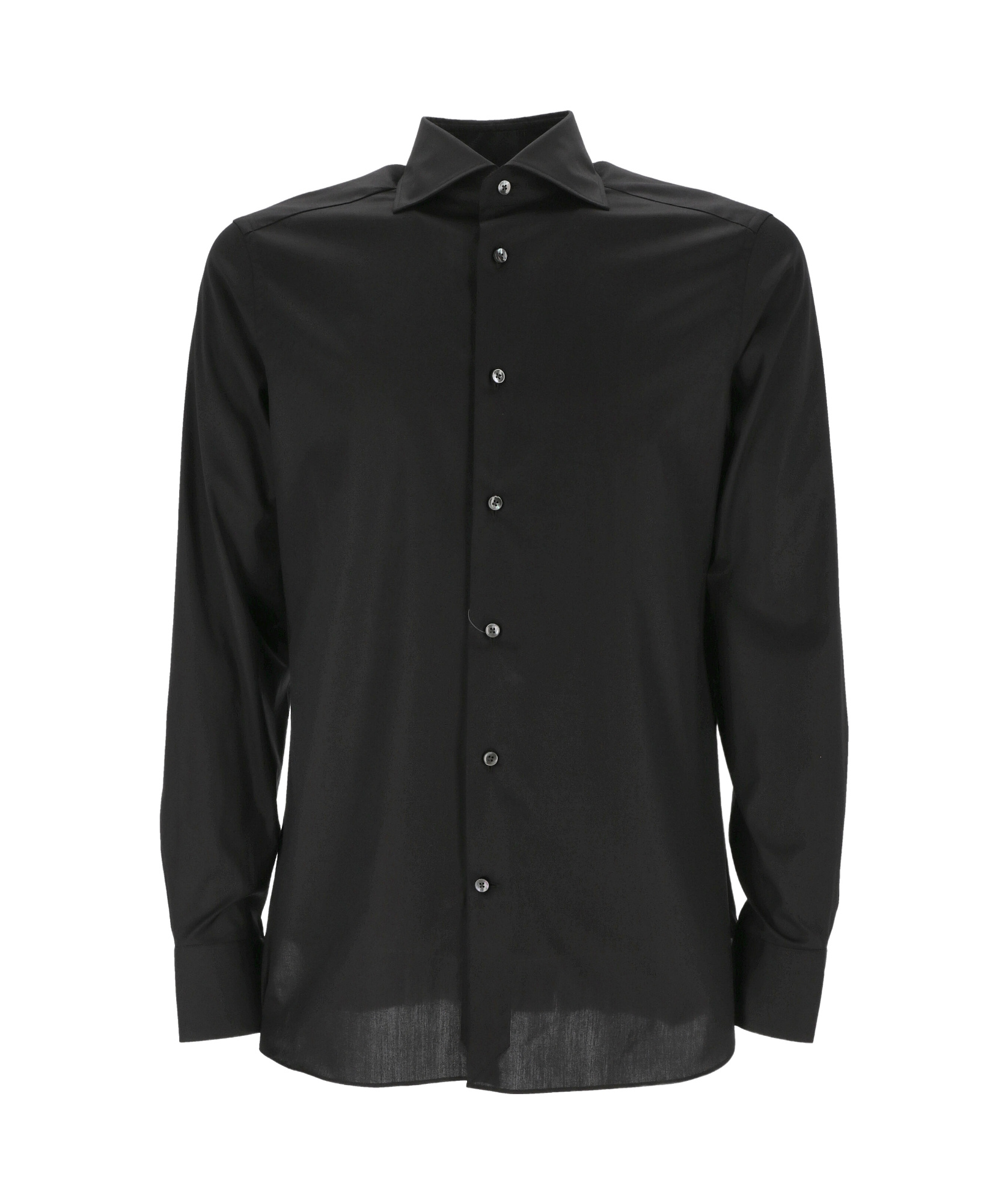Shop Zegna Z  Buttoned Long-sleeved Shirt In Black