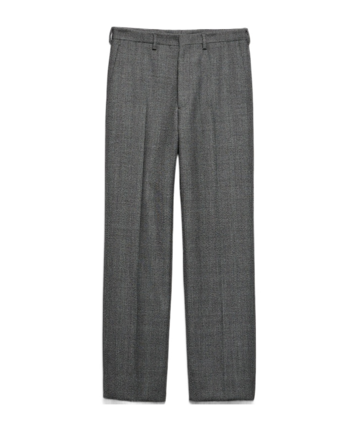 Prada Wool Belt-loop Casual Pants In Gray