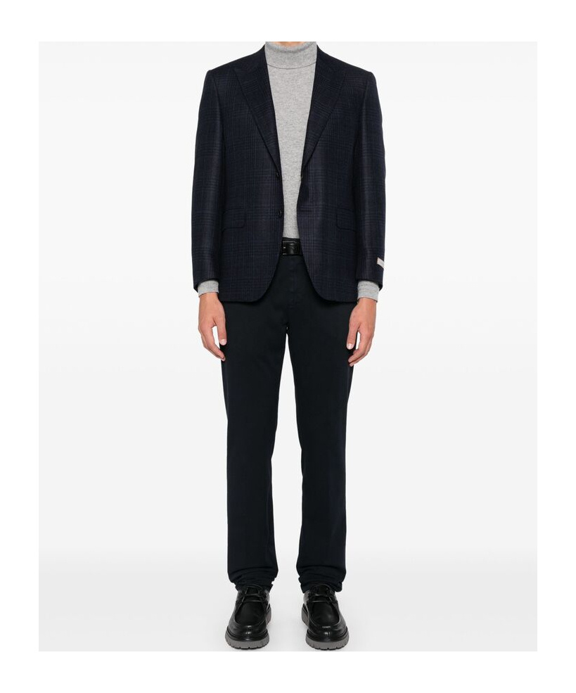 Canali Belt-loop Casual Pants In Black