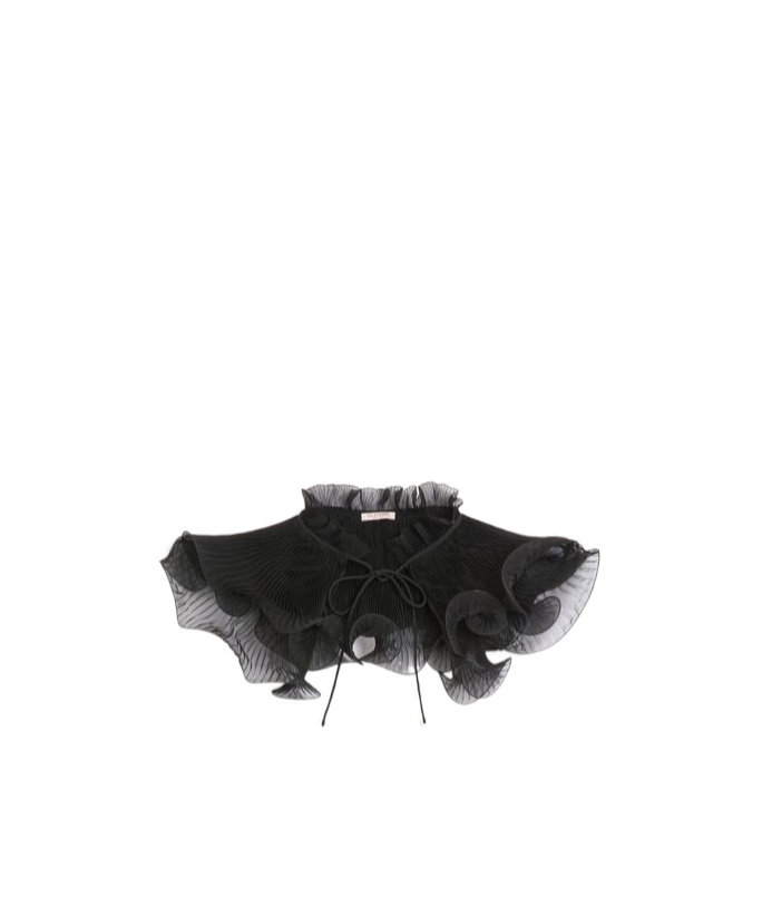 Valentino Chiffon Collar In Black