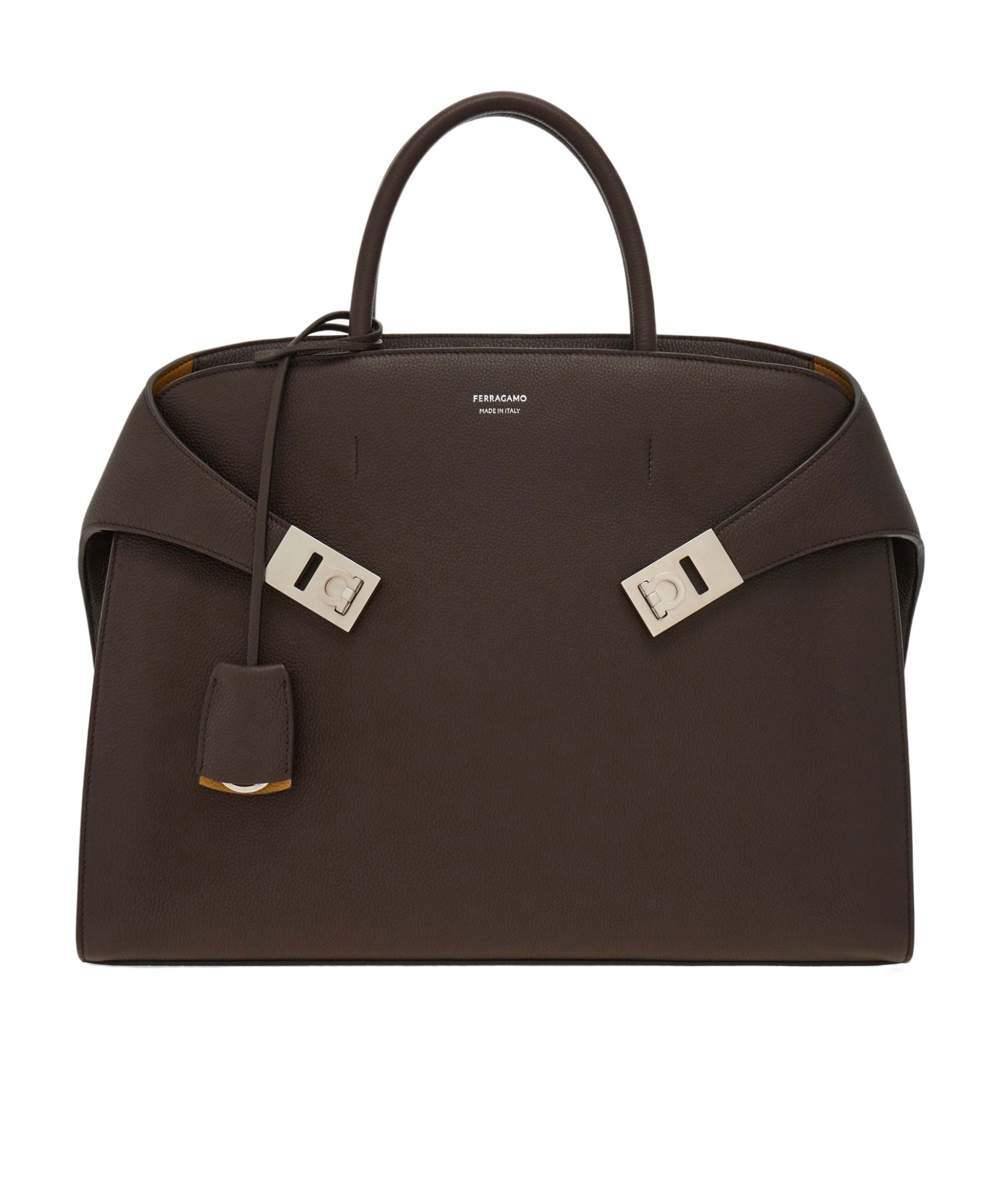 Ferragamo Hug Briefcase In Black