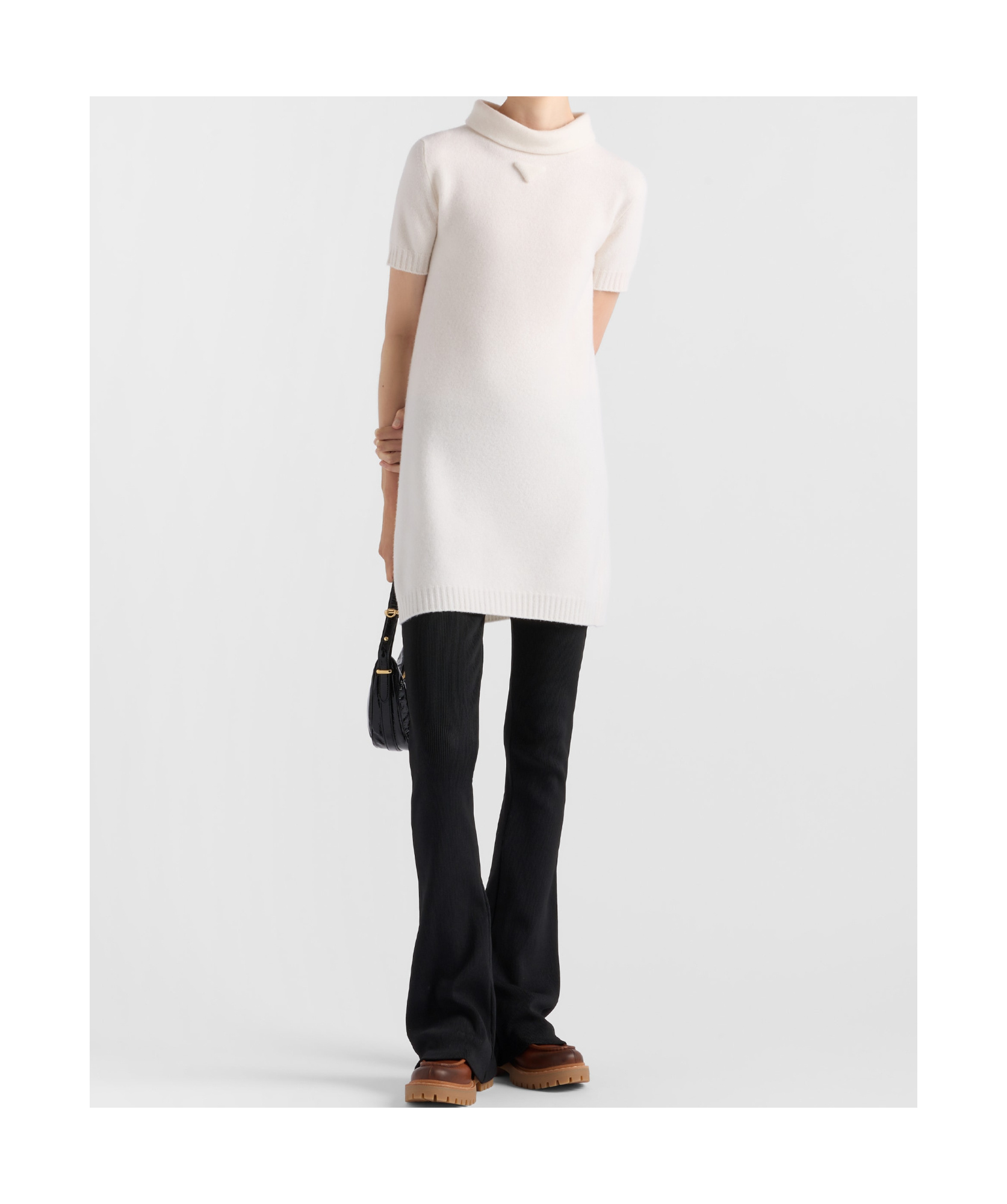 Prada Wool Mini Dress In White