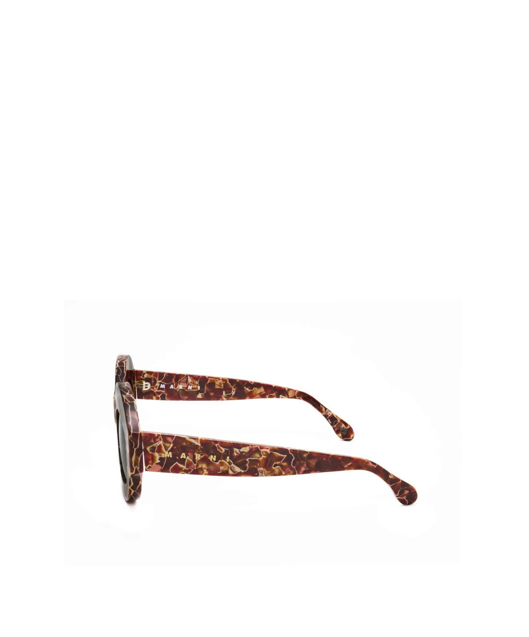 Marni Geometric Frame Sunglasses In Brown