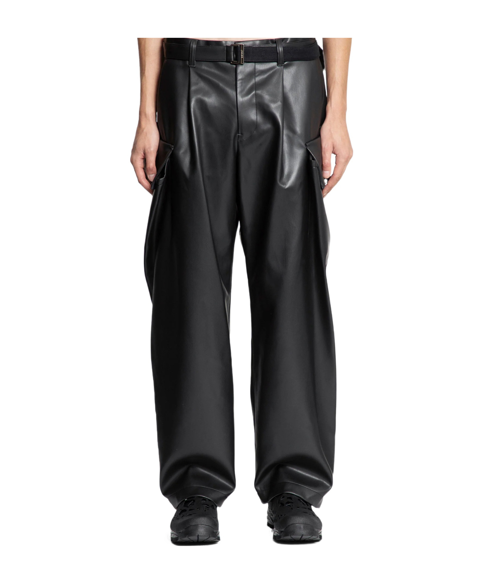 Sacai Belt Loop Casual Pants In Black