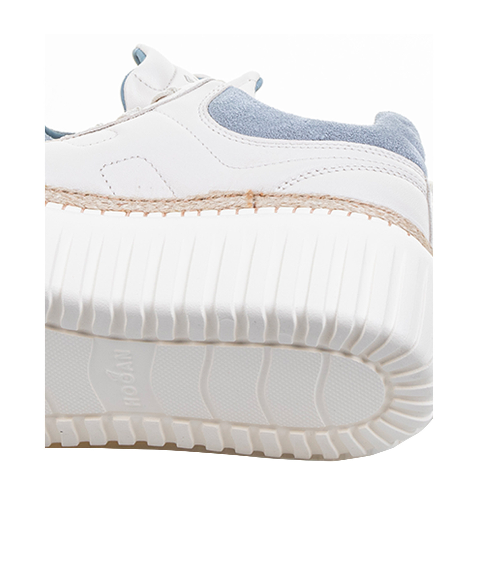 Hogan H-stripes Round-head Low-cut Casual Shoes In White