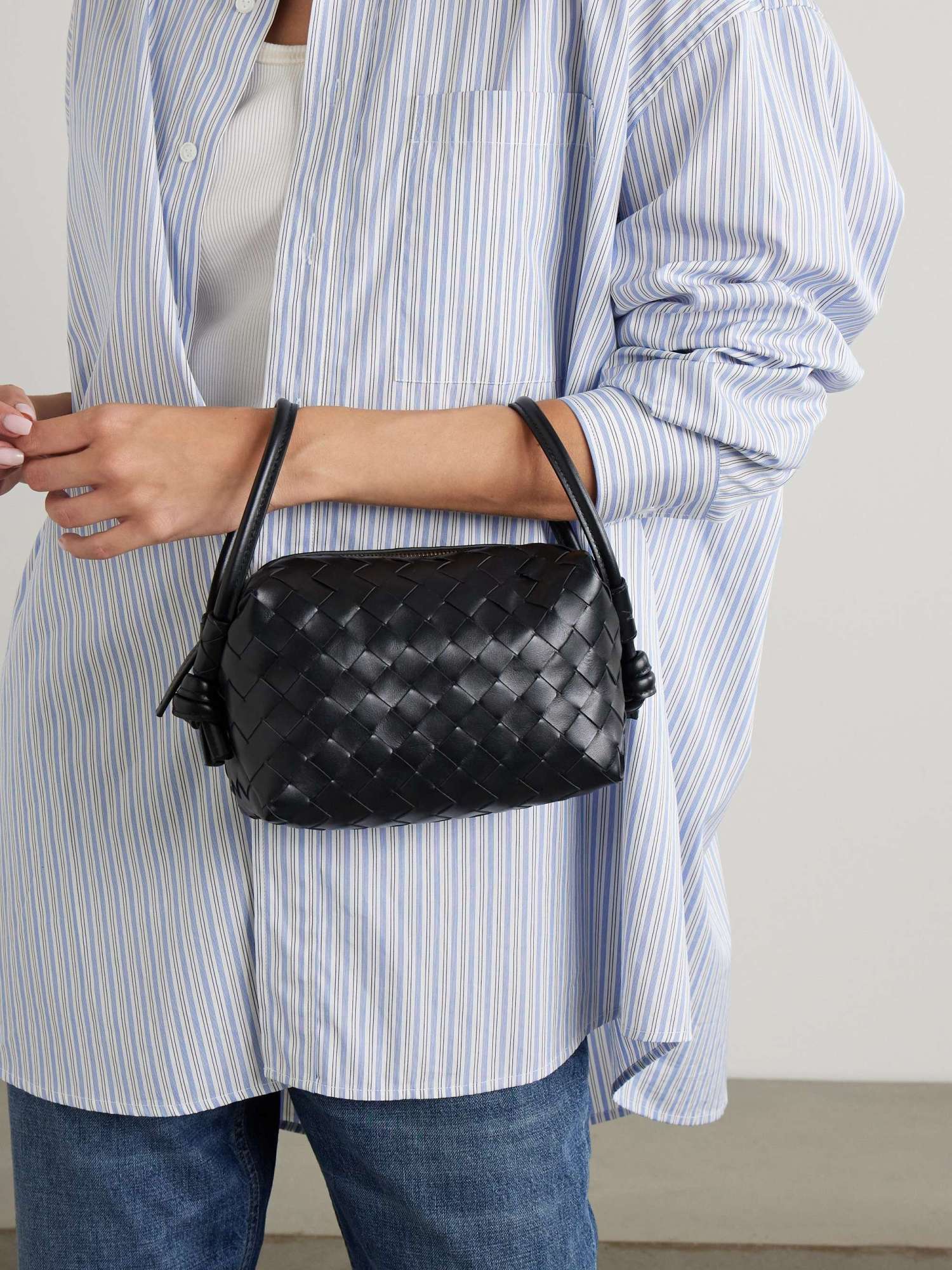 Bottega Veneta Small Loop Cross-body Bag In Black