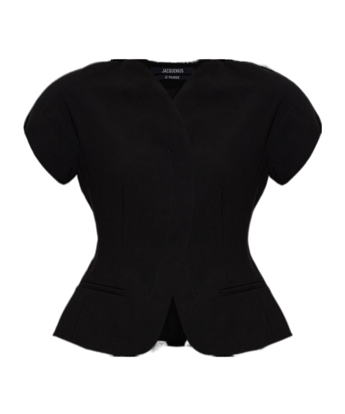Jacquemus Short-sleeved Jacket In Black