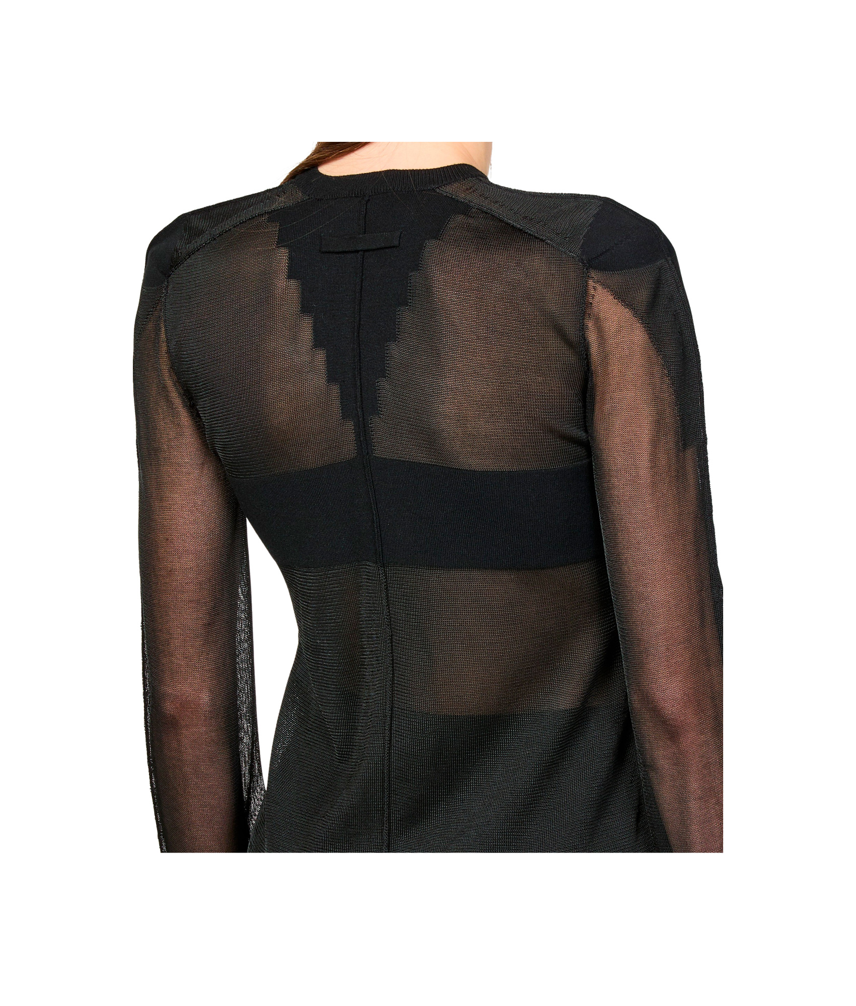 Jean Paul Gaultier The Viscose Knitted Long Sleeves Crew Neck Pullover In Black