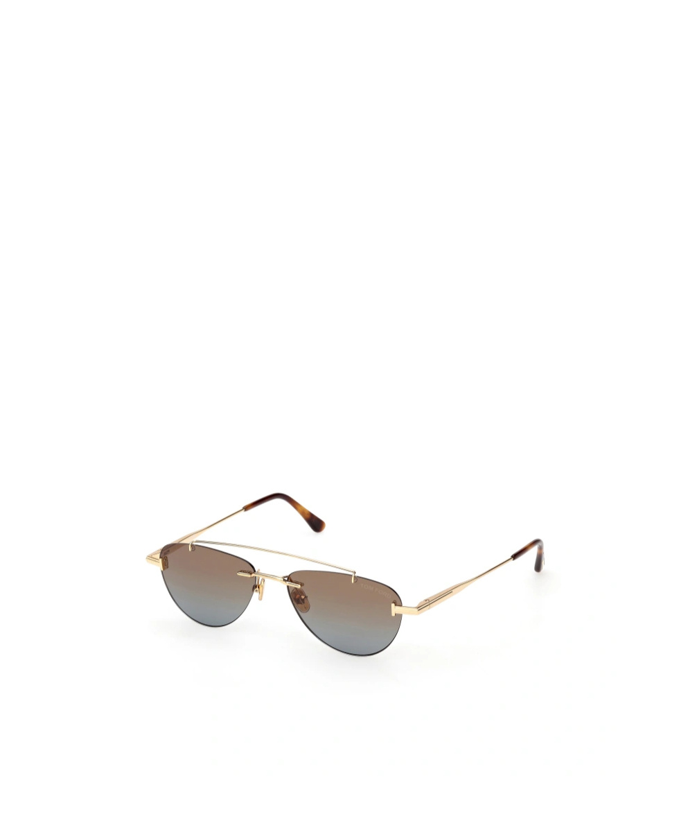Tom Ford Eyewear Pilot Frame Sunglasses In Gold