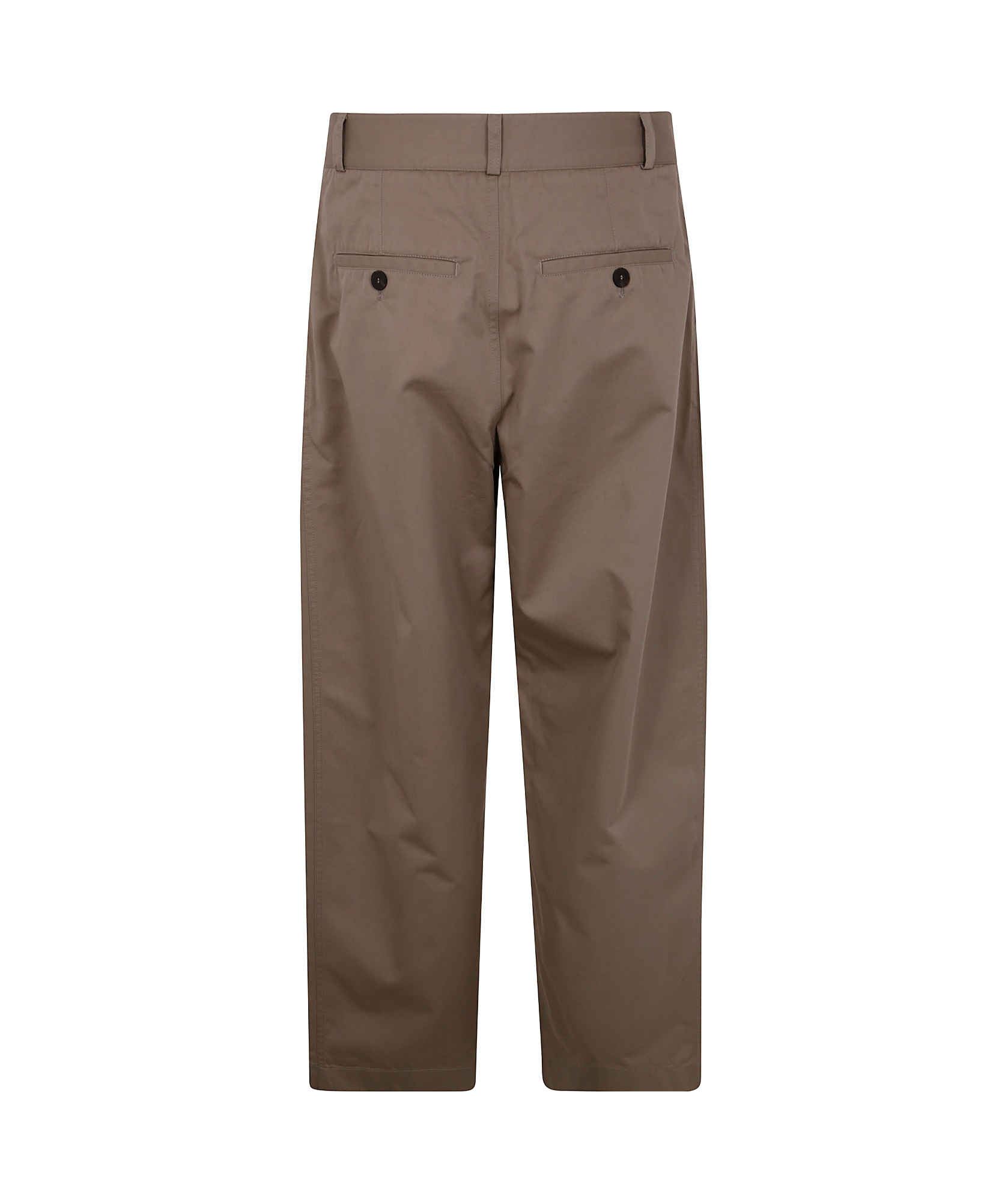 Studio Nicholson Taupe Brown Side Slit Pocket Trousers In Green