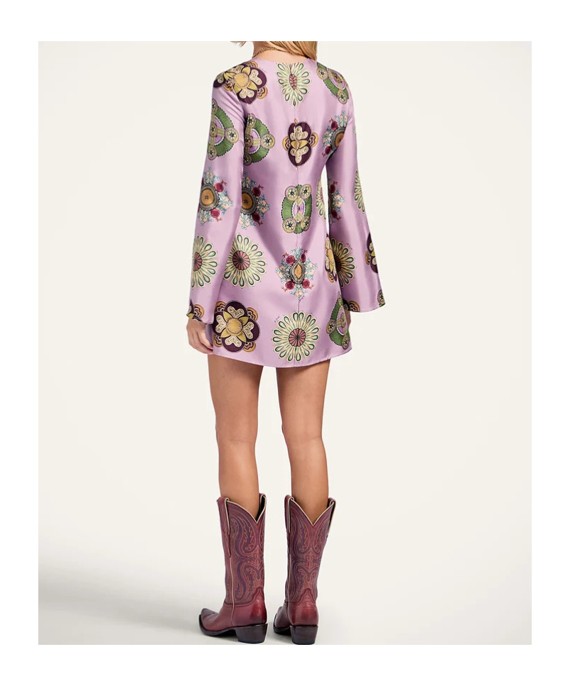 La Doublej Geometric-pattern Mini Dress In Multi