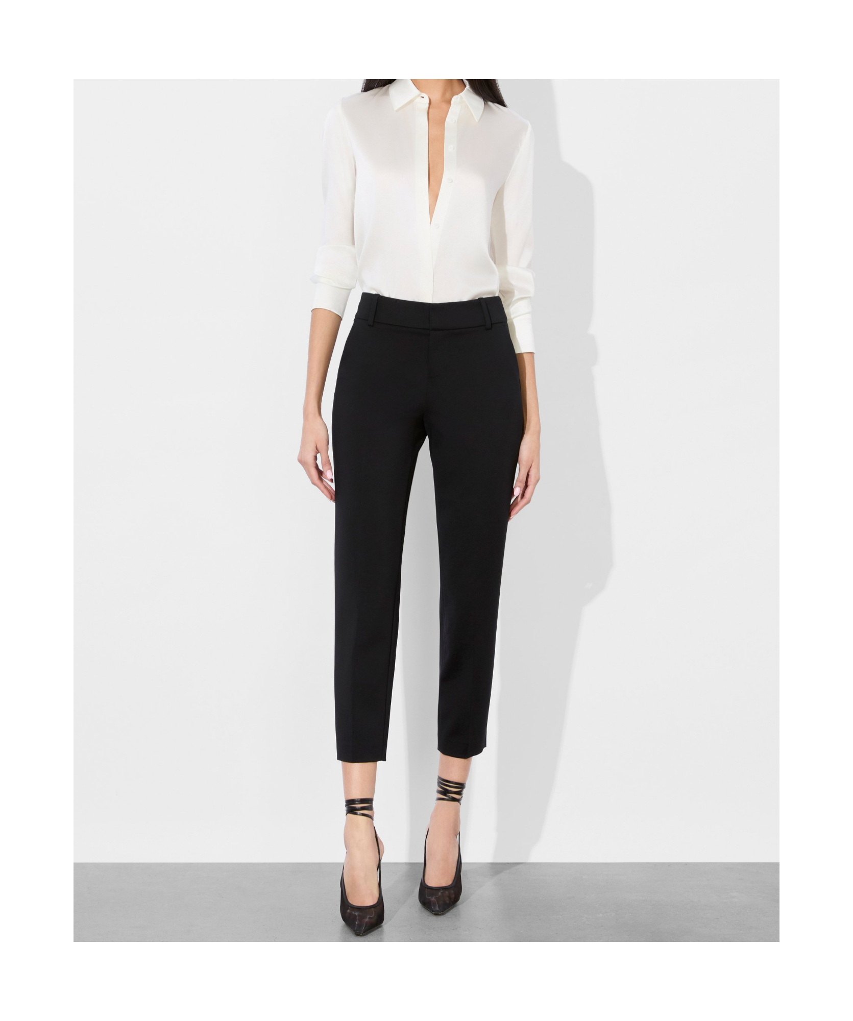 Alice And Olivia Stacey Slim Trouser In Black