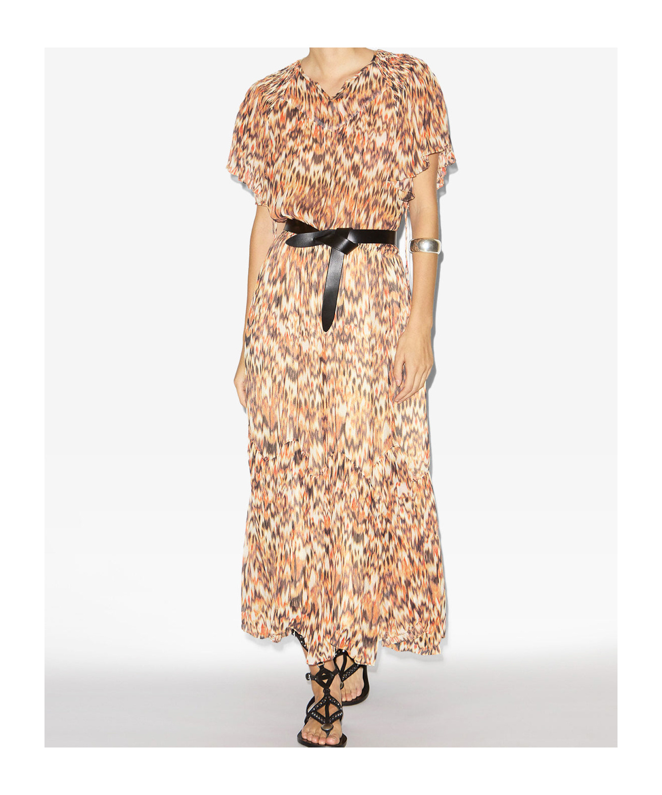 Shop Isabel Marant Odelia Dress In Nude