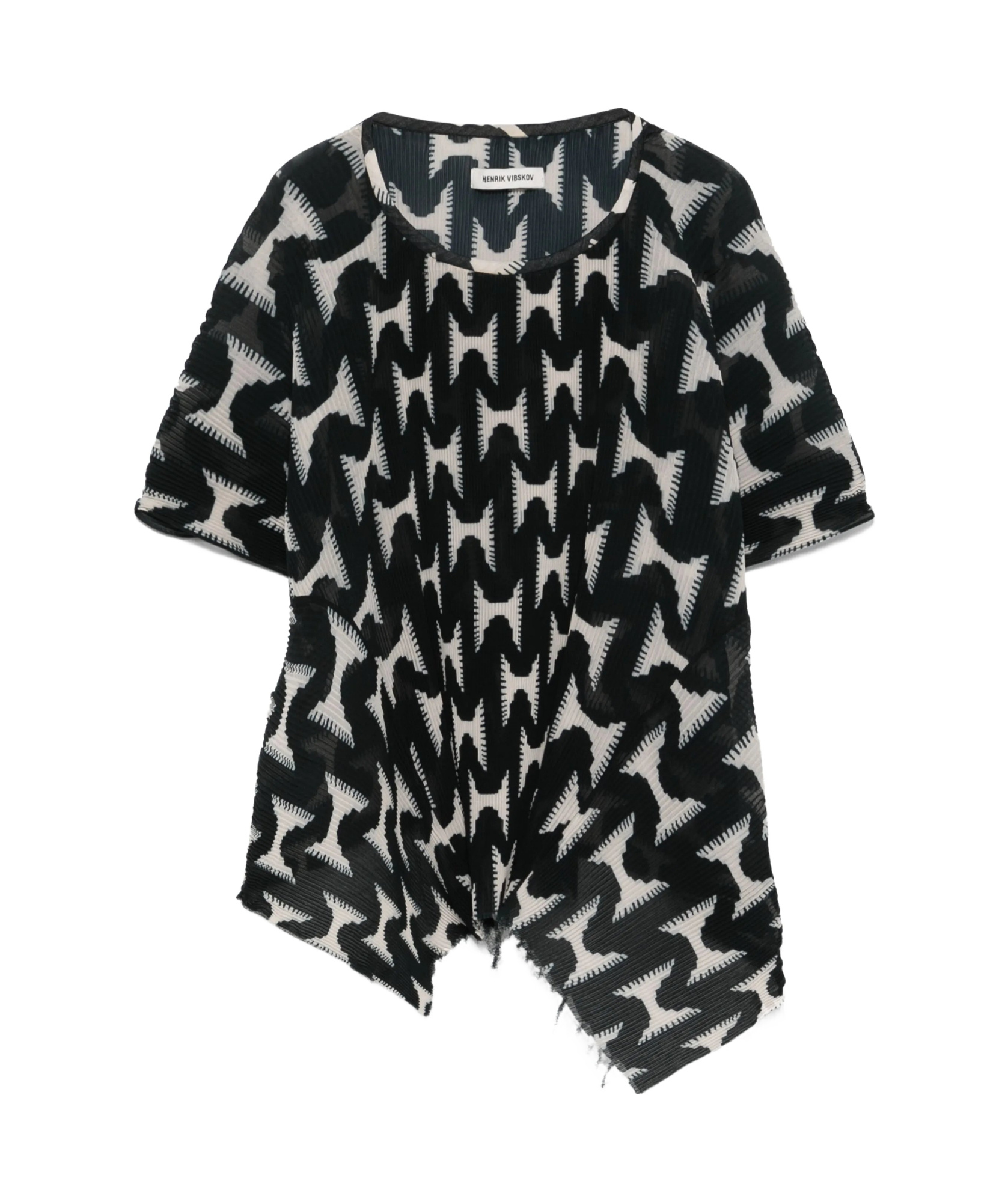 HENRIK VIBSKOV WAVY PLEATED BLOUSE 