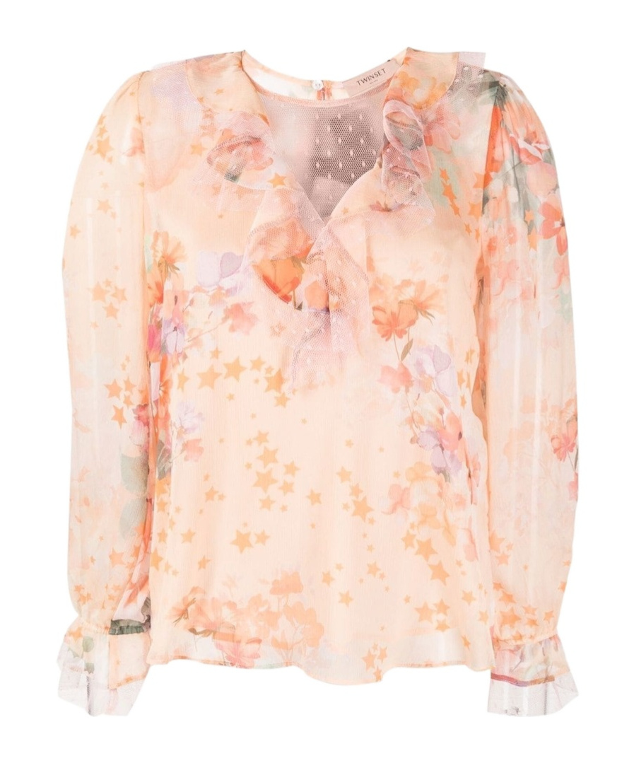 Twinset Ruffled Floral-print Blouse