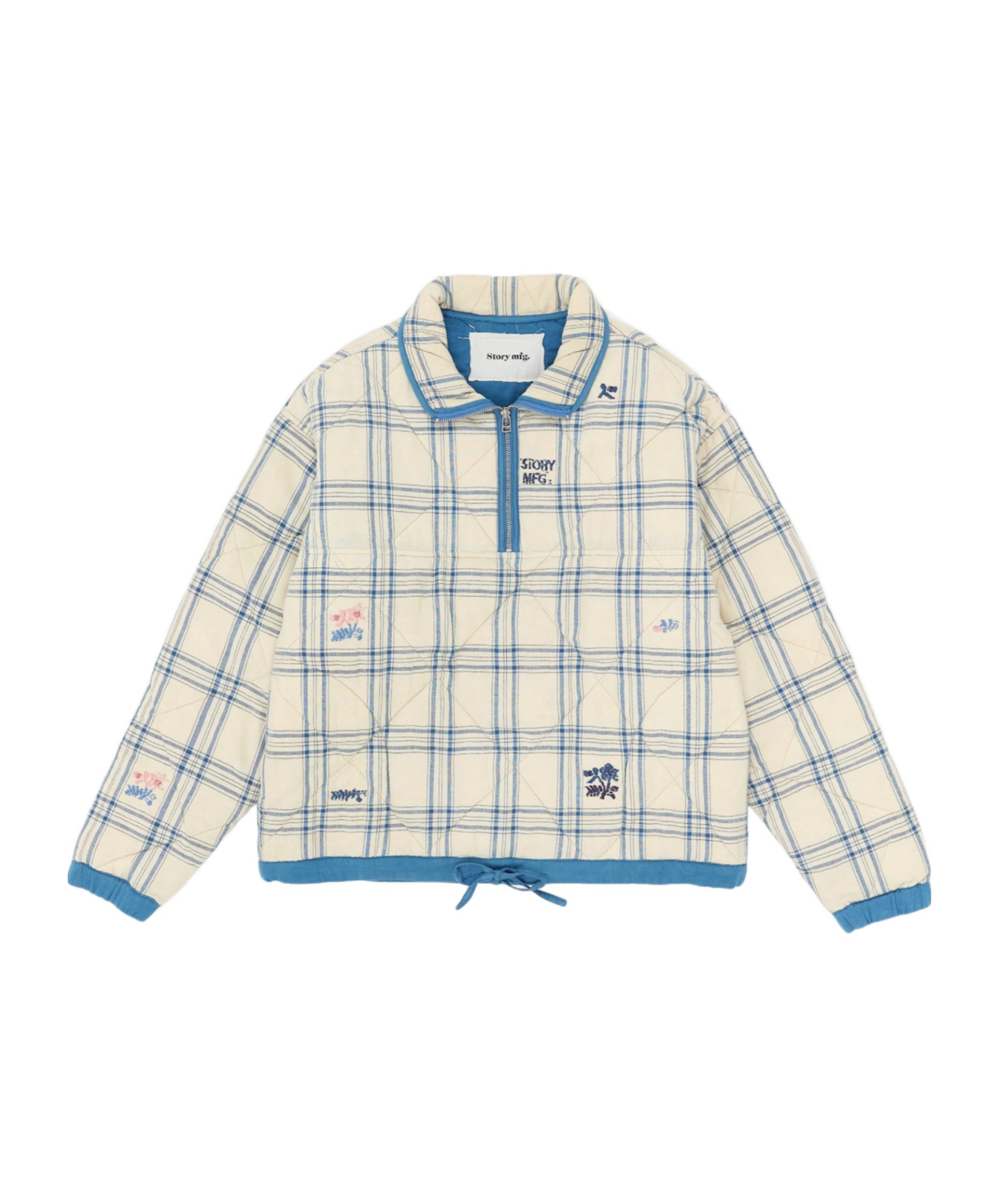 Story Mfg. Mineral Pullover French Gingham Interrupted In Neutral