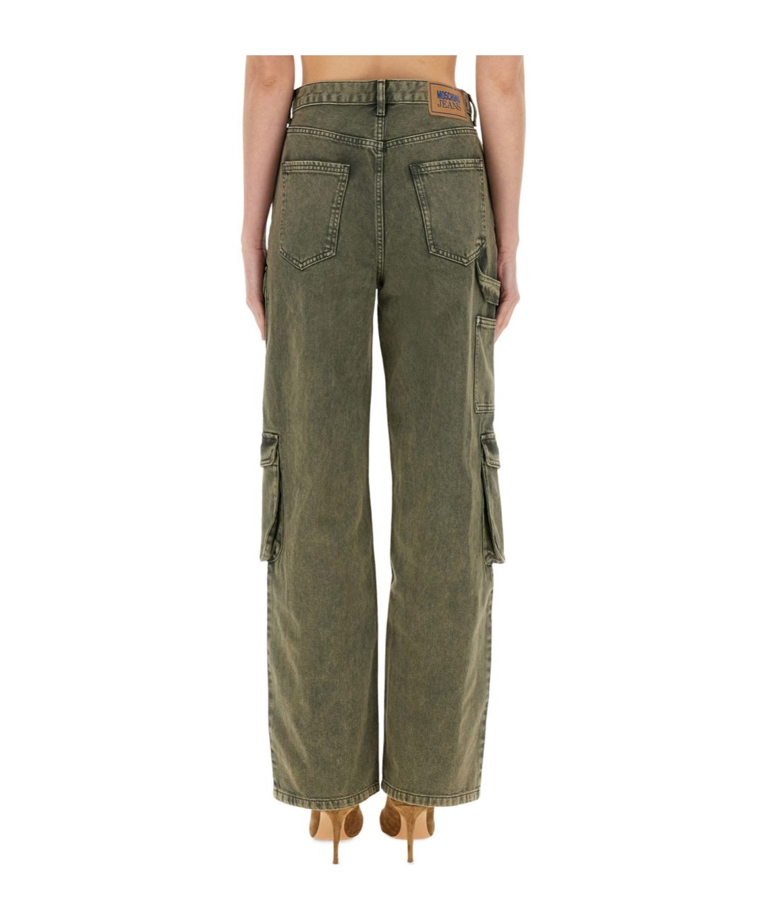 Moschino Vintage Denim Trousers In Green