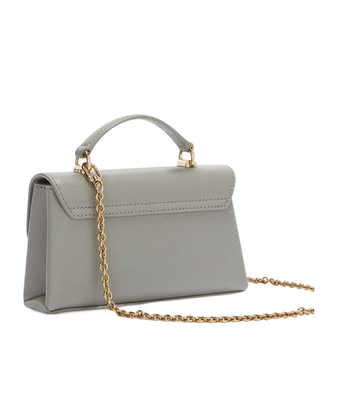 Shop Furla Chain Shoulder Bag In Gray