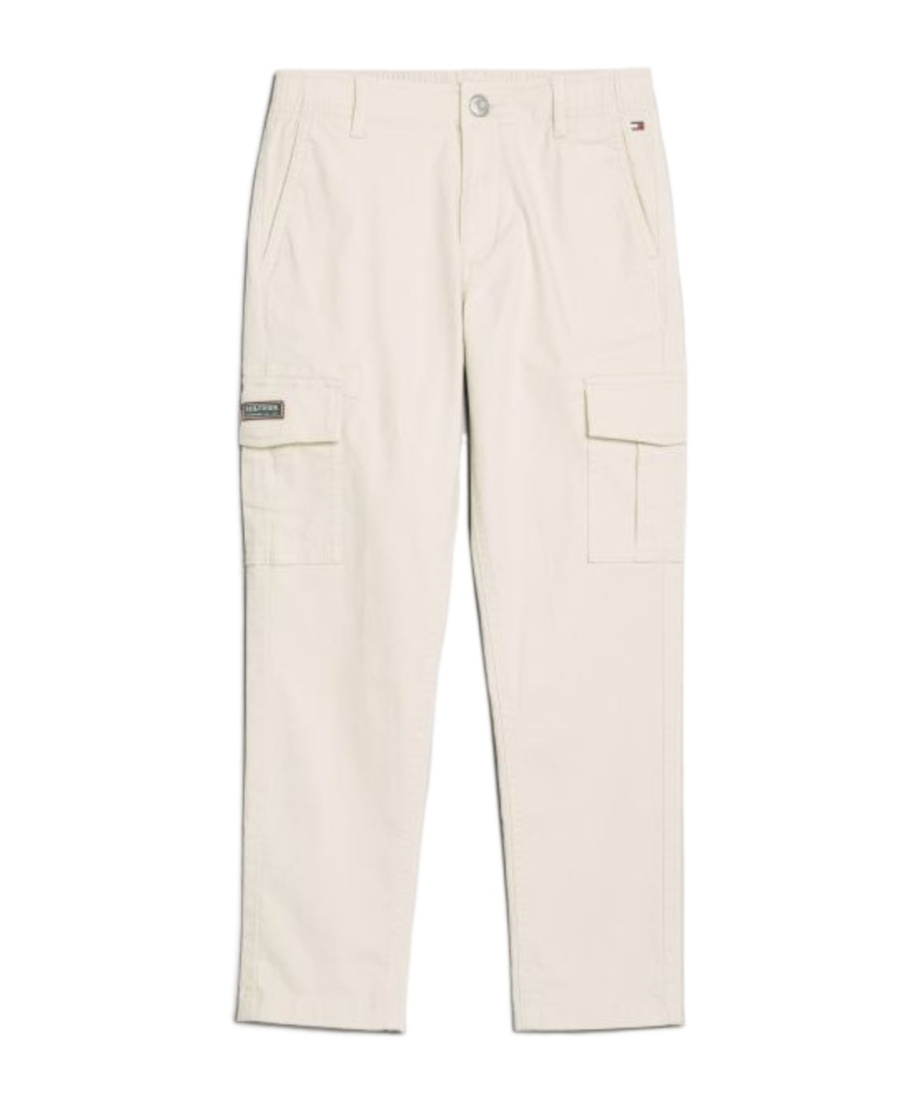 Tommy Hilfiger Multipocket Straight Utility Cargo Trousers In Neutral
