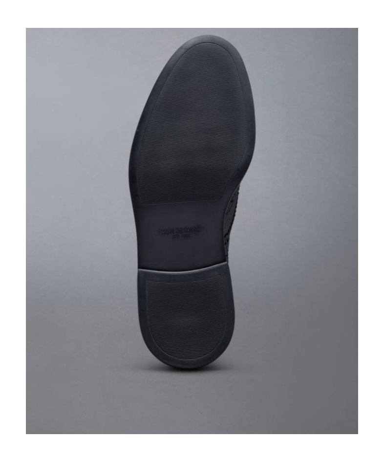 Thom Browne Brogue-detail Ankle Boots In Black
