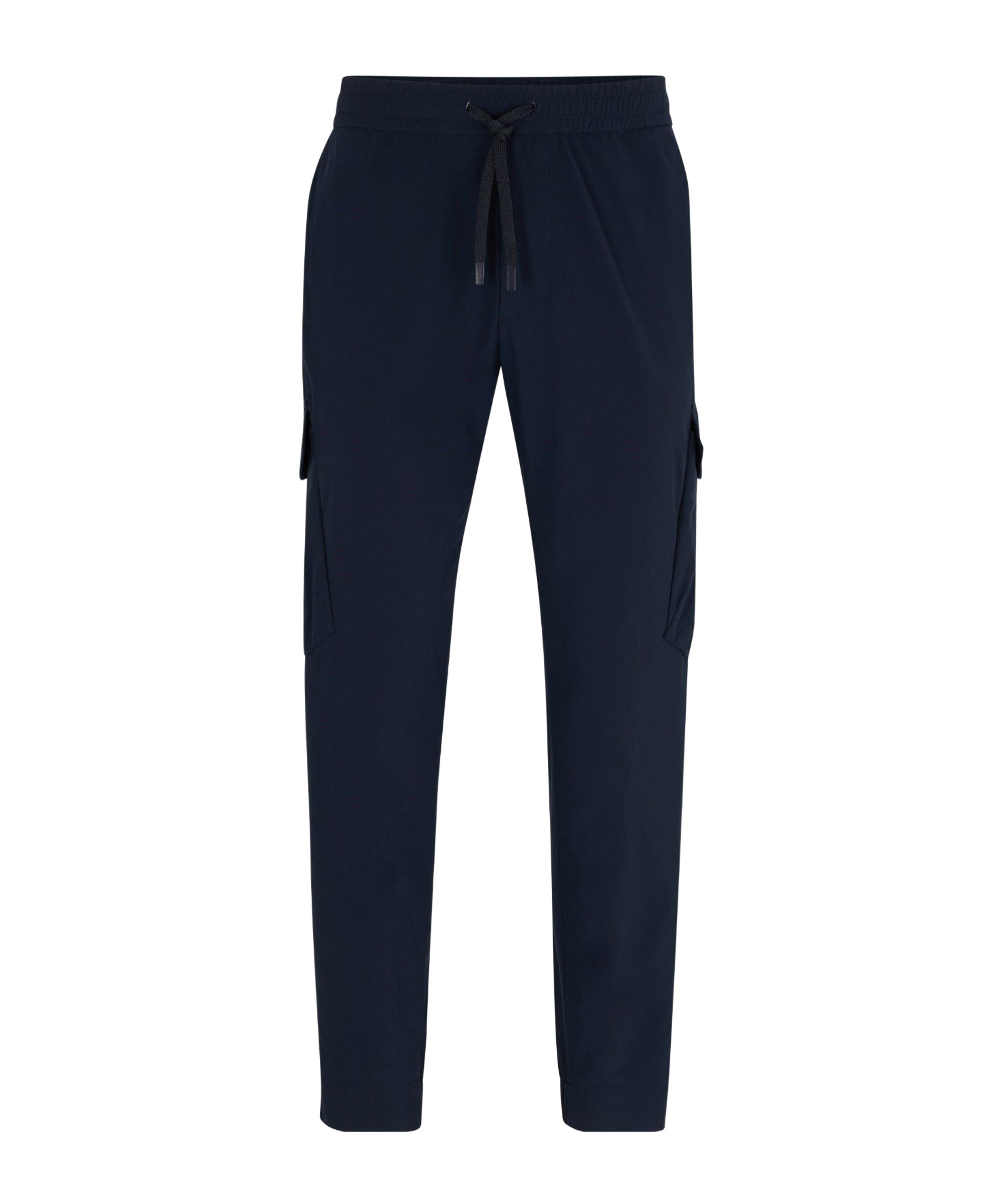 Hugo Boss Drawstring Cargo Jogger Pants In Black