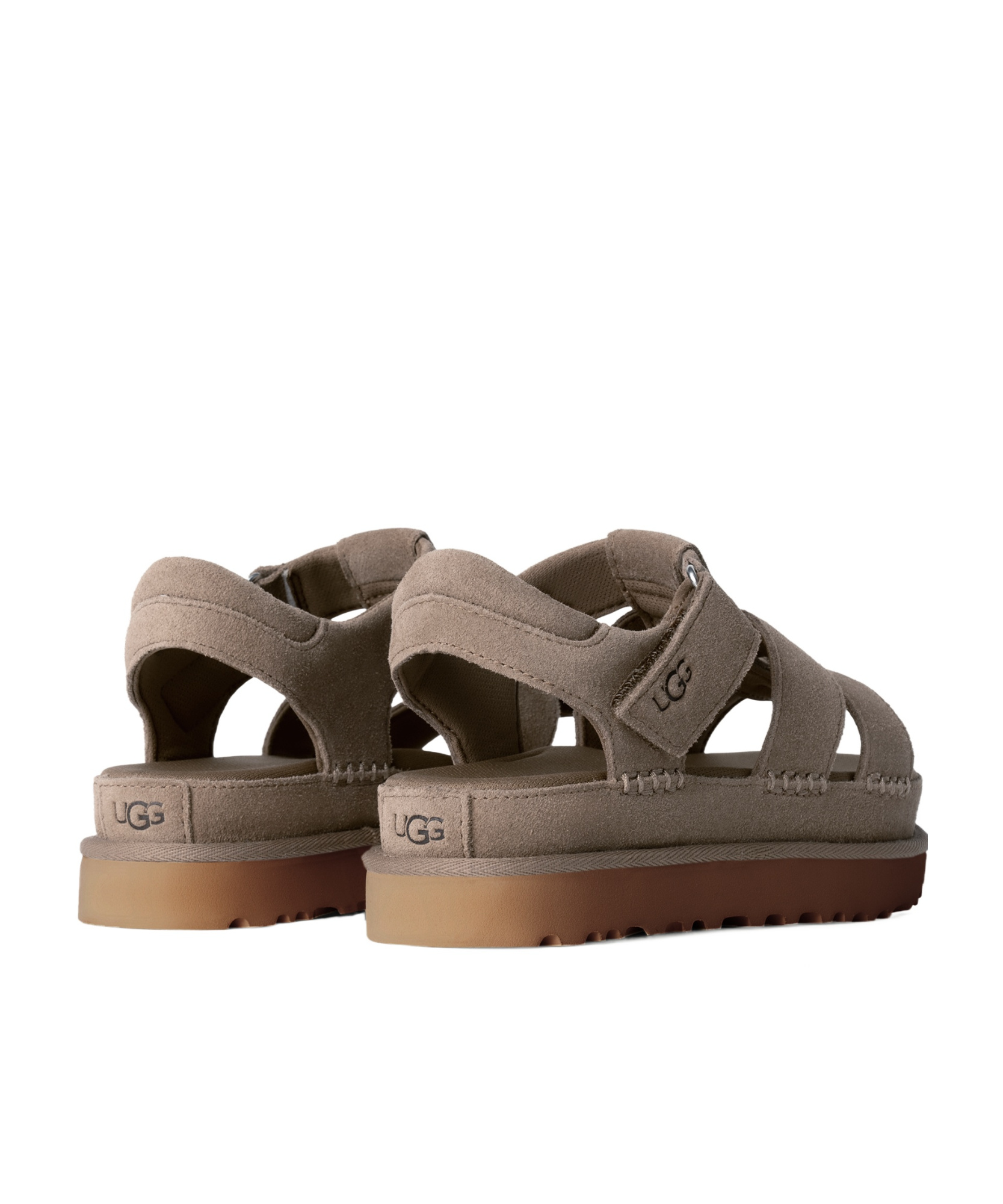 Ugg Goldenstar Strap Sandals In Smoke Plume In Brown