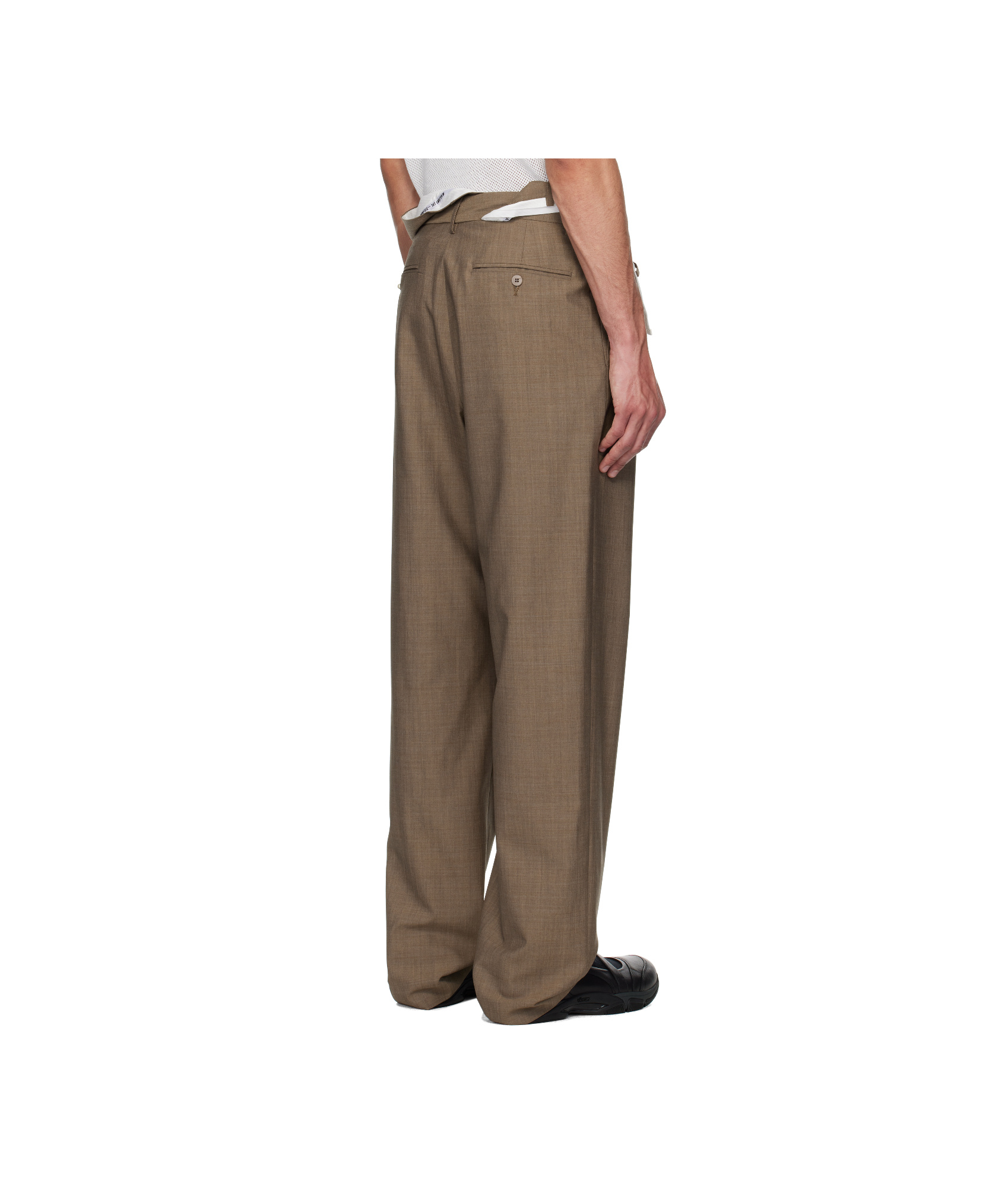 Magliano Brown Link Double Pleats Trouseres In Brown